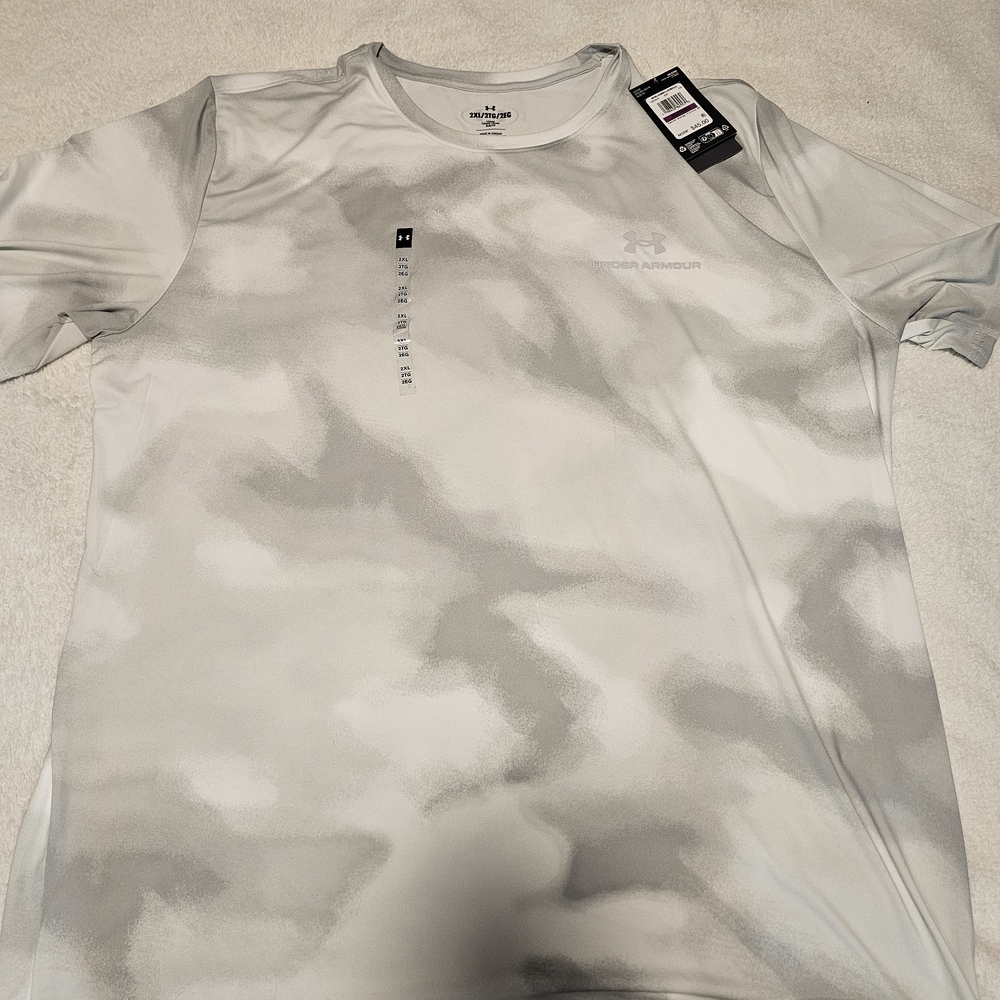 Under Armour Men's White Camo Rash Guard